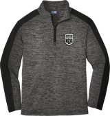 NGHL Youth PosiCharge  Electric Heather Colorblock 1/4-Zip Pullover